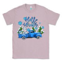 Lilac hello winter with sniwman and  truck Classic Tee - AdoDesignShop