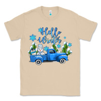 Mushroom hello winter with sniwman and  truck Classic Tee - AdoDesignShop