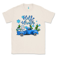 Natural hello winter with sniwman and  truck Classic Tee - AdoDesignShop