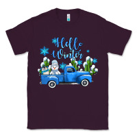 Plum hello winter with sniwman and  truck Classic Tee - AdoDesignShop