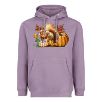 Lavender Fall Squirrel Heavyweight Hoodie - LillyAllenDesigns
