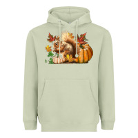 Matcha Fall Squirrel Heavyweight Hoodie - LillyAllenDesigns