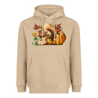 Mushroom Fall Squirrel Heavyweight Hoodie - LillyAllenDesigns