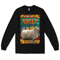 Black Western Sheep Happens Sunflowers Long Sleeve Tee - LillyAllenDesigns