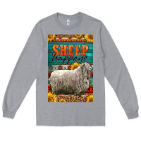 Heather Grey Western Sheep Happens Sunflowers Long Sleeve Tee - LillyAllenDesigns