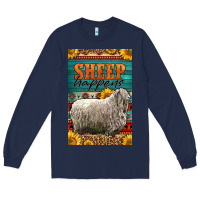Navy Western Sheep Happens Sunflowers Long Sleeve Tee - LillyAllenDesigns