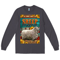 Smoke Western Sheep Happens Sunflowers Long Sleeve Tee - LillyAllenDesigns