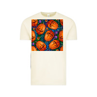 Vintage Arctic halloween pumpkin and candy seamless pattern Vintage Tee - BundleAndBundleShop