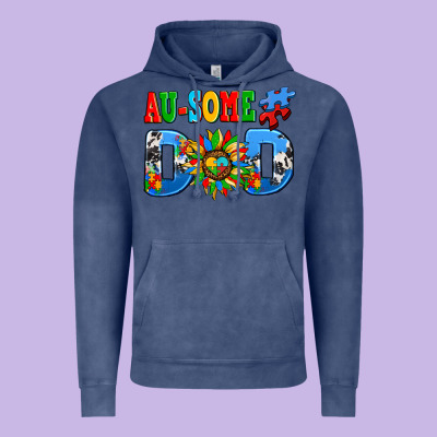 Ausome Autism Dad Vintage Hoodie Designed By Adodesignshop