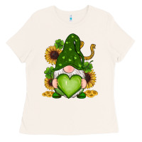 Bone st patricks day shamrock sunflowers gnomes Ladies Tee - RanaPortraitStore
