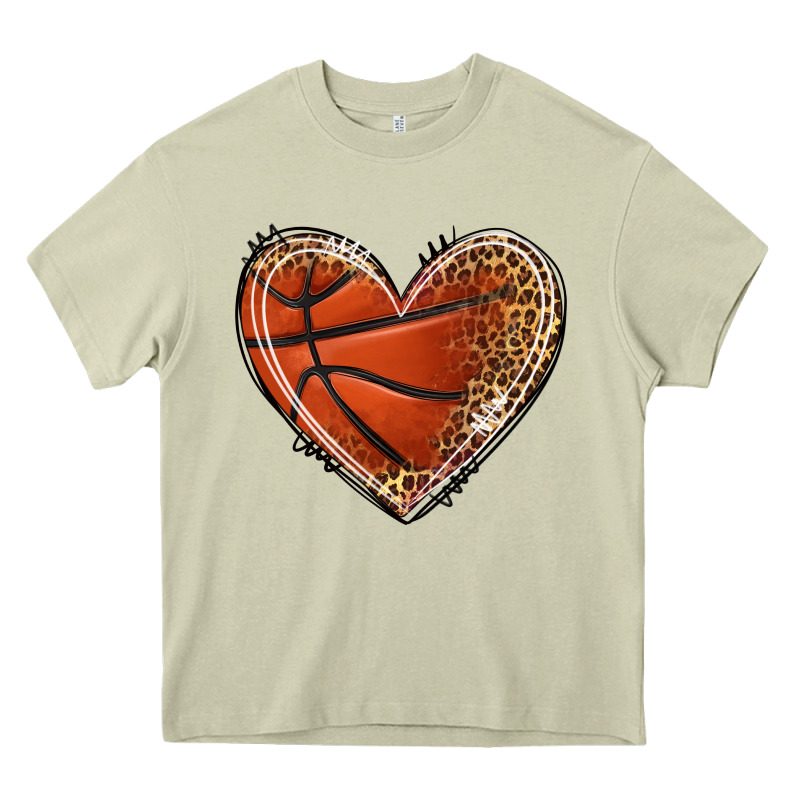 Basketball Heart Heavy Core Tee by texasbilliewilder | Teevron