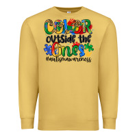 Antique Gold color outside the lines Premium Sweatshirt - Artiststas