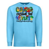 Ocean Blue color outside the lines Premium Sweatshirt - Artiststas