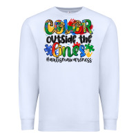 White color outside the lines Premium Sweatshirt - Artiststas