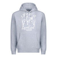 Heather Grey Life is a beautiful ride Premium Hoodie - Bettercallsaul