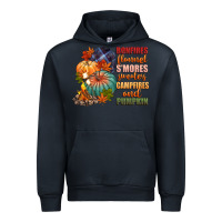 Navy bonfires flannels smores campfires and pu Urban Hoodie - CowGirlArtShop
