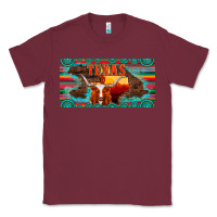 Burgundy texas and map with longhorn serape gemstone licanse plate Classic Tee - Artiststas