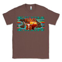 Chestnut texas and map with longhorn serape gemstone licanse plate Classic Tee - Artiststas