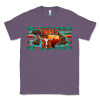 Lavender texas and map with longhorn serape gemstone licanse plate Classic Tee - Artiststas