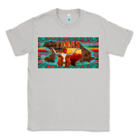 Moon Dust texas and map with longhorn serape gemstone licanse plate Classic Tee - Artiststas