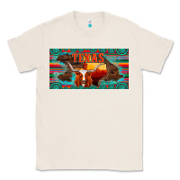 Natural texas and map with longhorn serape gemstone licanse plate Classic Tee - Artiststas