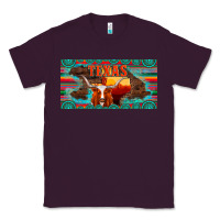 Plum texas and map with longhorn serape gemstone licanse plate Classic Tee - Artiststas