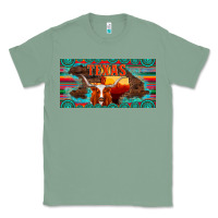 Sage texas and map with longhorn serape gemstone licanse plate Classic Tee - Artiststas