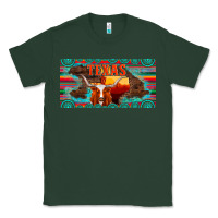Sports Green texas and map with longhorn serape gemstone licanse plate Classic Tee - Artiststas