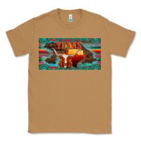 Toasted Coconut texas and map with longhorn serape gemstone licanse plate Classic Tee - Artiststas