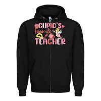 Cupid's Favorite Teacher Zipper Hoodie | Teevron