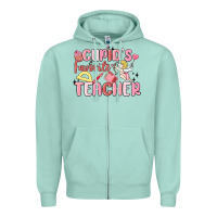 Seafoam cupid's favorite teacher Zipper Hoodie - MaliasSmallBusiness
