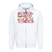 White cupid's favorite teacher Zipper Hoodie - MaliasSmallBusiness