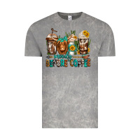 Cloud Rock moody before coffee longhaired cow coffee Vintage Tee - Jasminsmagicworld