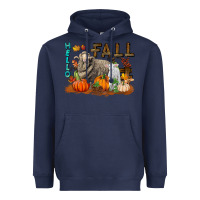 Navy Hello Fall Merino Wool Sheep Heavyweight Hoodie - LillyAllenDesigns