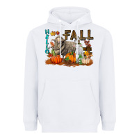 White Hello Fall Merino Wool Sheep Heavyweight Hoodie - LillyAllenDesigns