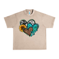 French Oak turquoise sunflower hearts Urban Heavy Tee - Jasminsmagicworld