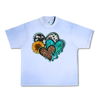 Grape Ice turquoise sunflower hearts Urban Heavy Tee - Jasminsmagicworld