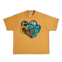 Peanut Butter turquoise sunflower hearts Urban Heavy Tee - Jasminsmagicworld