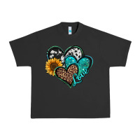 Pigment Black turquoise sunflower hearts Urban Heavy Tee - Jasminsmagicworld