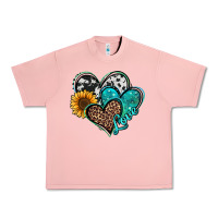 Salmon turquoise sunflower hearts Urban Heavy Tee - Jasminsmagicworld