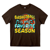 Chocolate Brown basketball is my favorite season Heavy Core Tee - texasbilliewilder