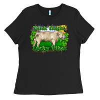 Black thick thighs lucky vibes charolais bull Ladies Tee - RanaPortraitStore