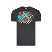 Vintage Black race sunflower patches Vintage Tee - AdoDesignShop