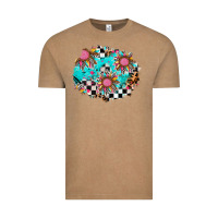 Vintage Coffee race sunflower patches Vintage Tee - AdoDesignShop