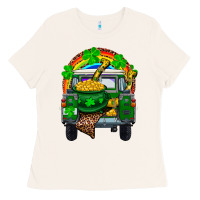 Bone st patricks day truck with pot of gold horseshoe a Ladies Tee - RanaPortraitStore
