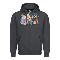 Smoke just a girl who loves books Zipper Hoodie - MaliasSmallBusiness