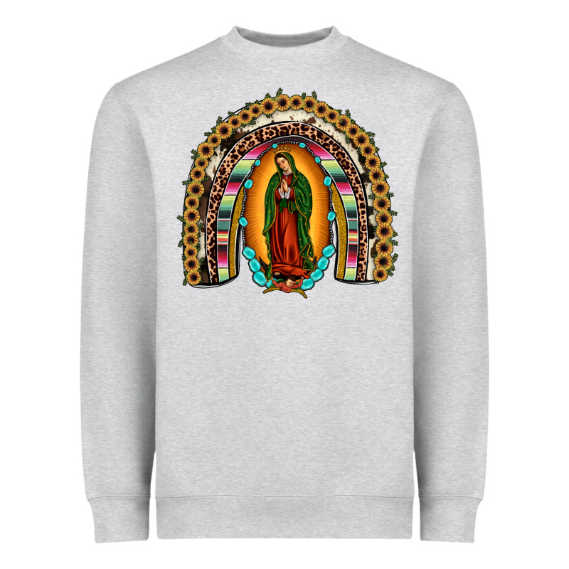 Our Lady Of Guadalupe Rainbow Heavyweight Sweatshirt by JahusDesignShop | Teevron