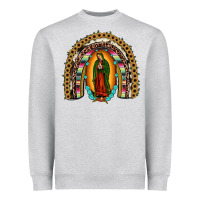 Heather Grey our lady of guadalupe rainbow Heavyweight Sweatshirt - JahusDesignShop