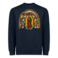 Navy our lady of guadalupe rainbow Heavyweight Sweatshirt - JahusDesignShop