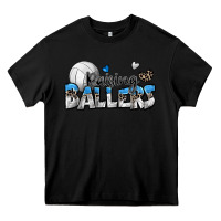 Black raising ballers volleyball Heavy Core Tee - Zillion Design Studio